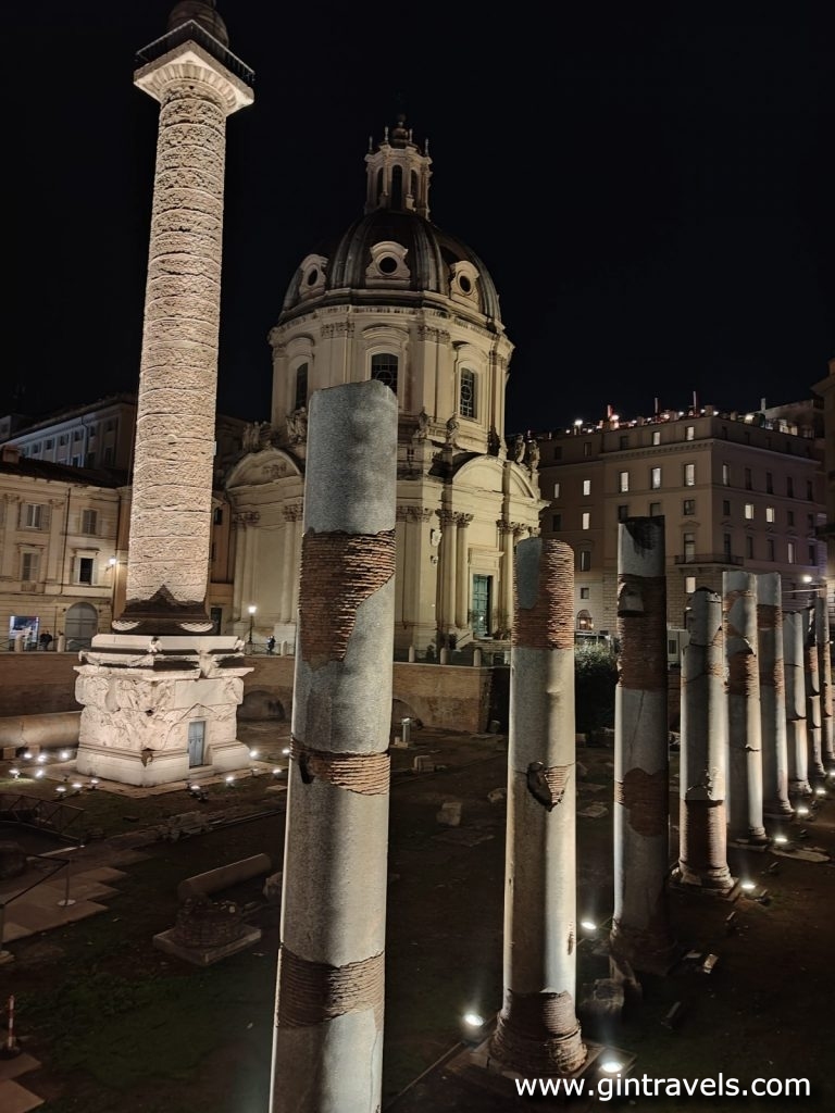 Trajan's Column (Colonna Traiana) and Santa Maria di Loreto church
