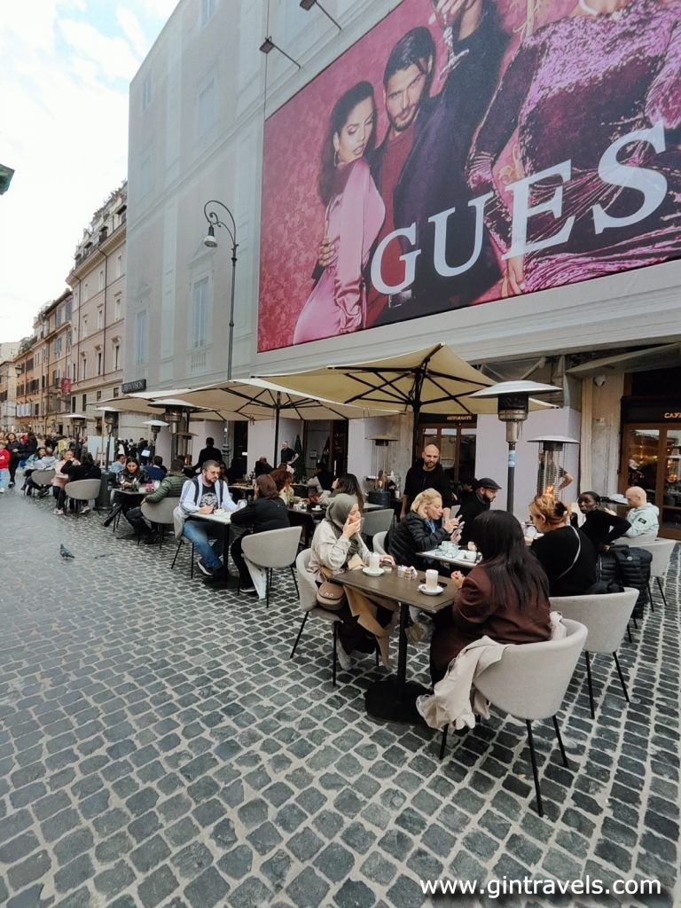 Restaurant in the street of Rome