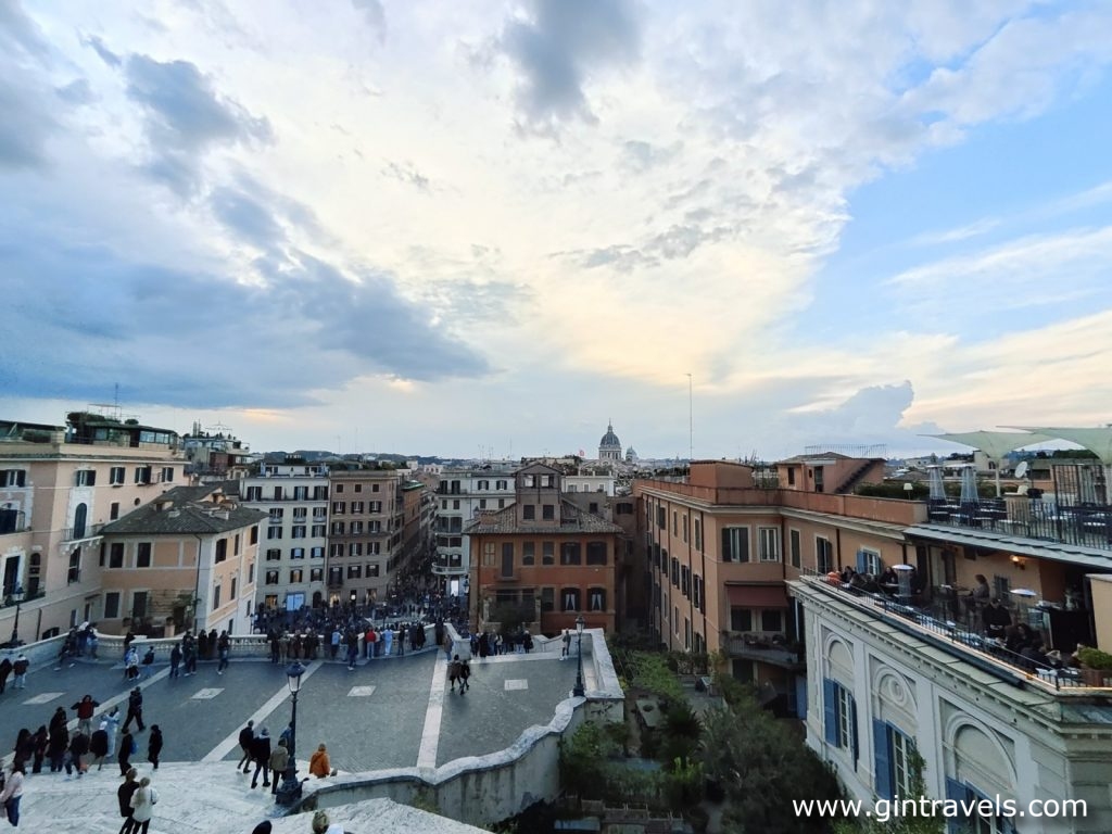 View from top of Spanish Steps
