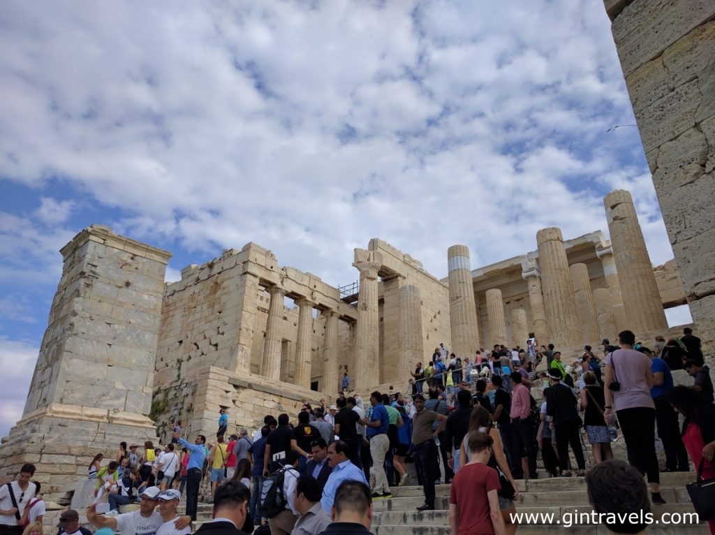 Acropolis with crowds